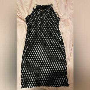 Ivanka Trump Black and White Strapless Cocktail Dress